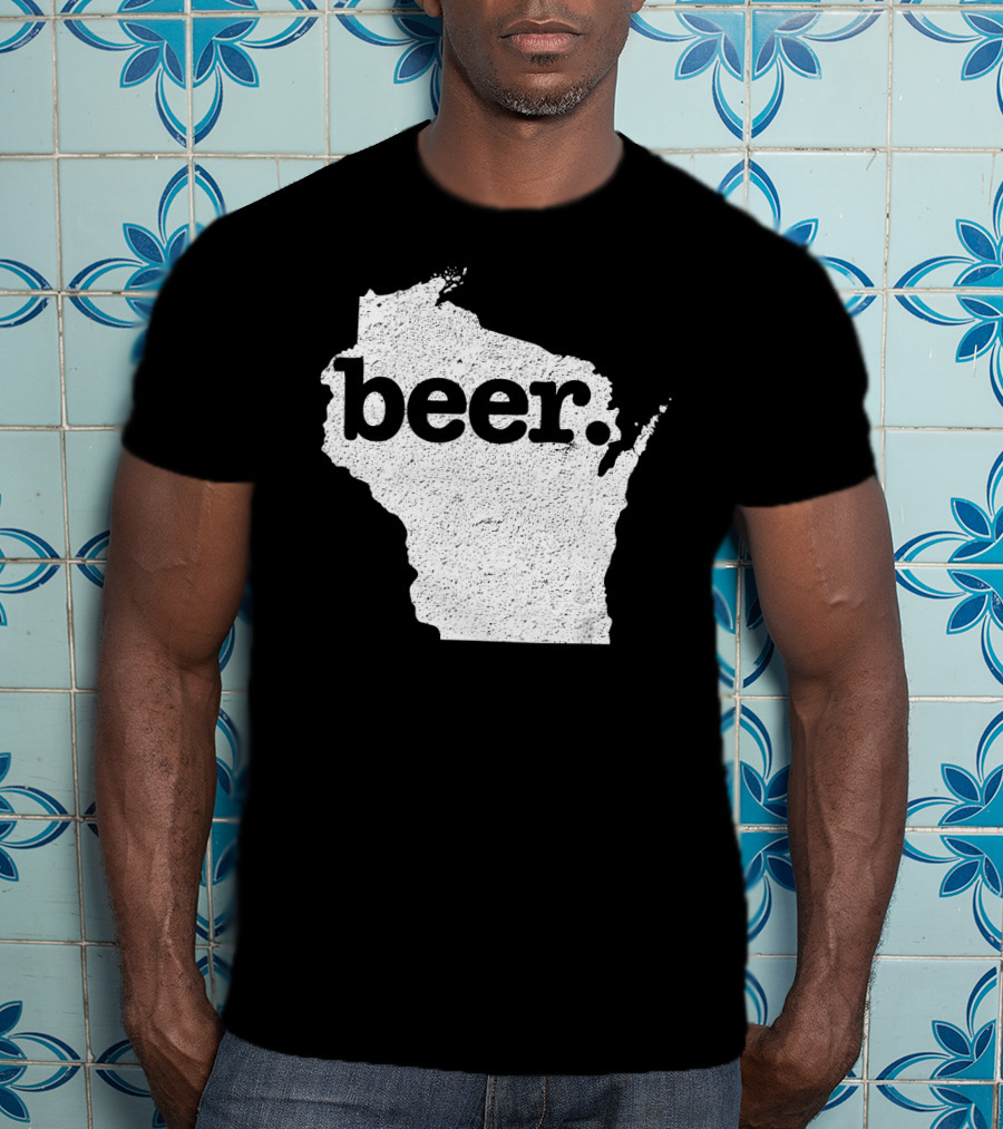 Wisconsin Beer State Love Map T-Shirt