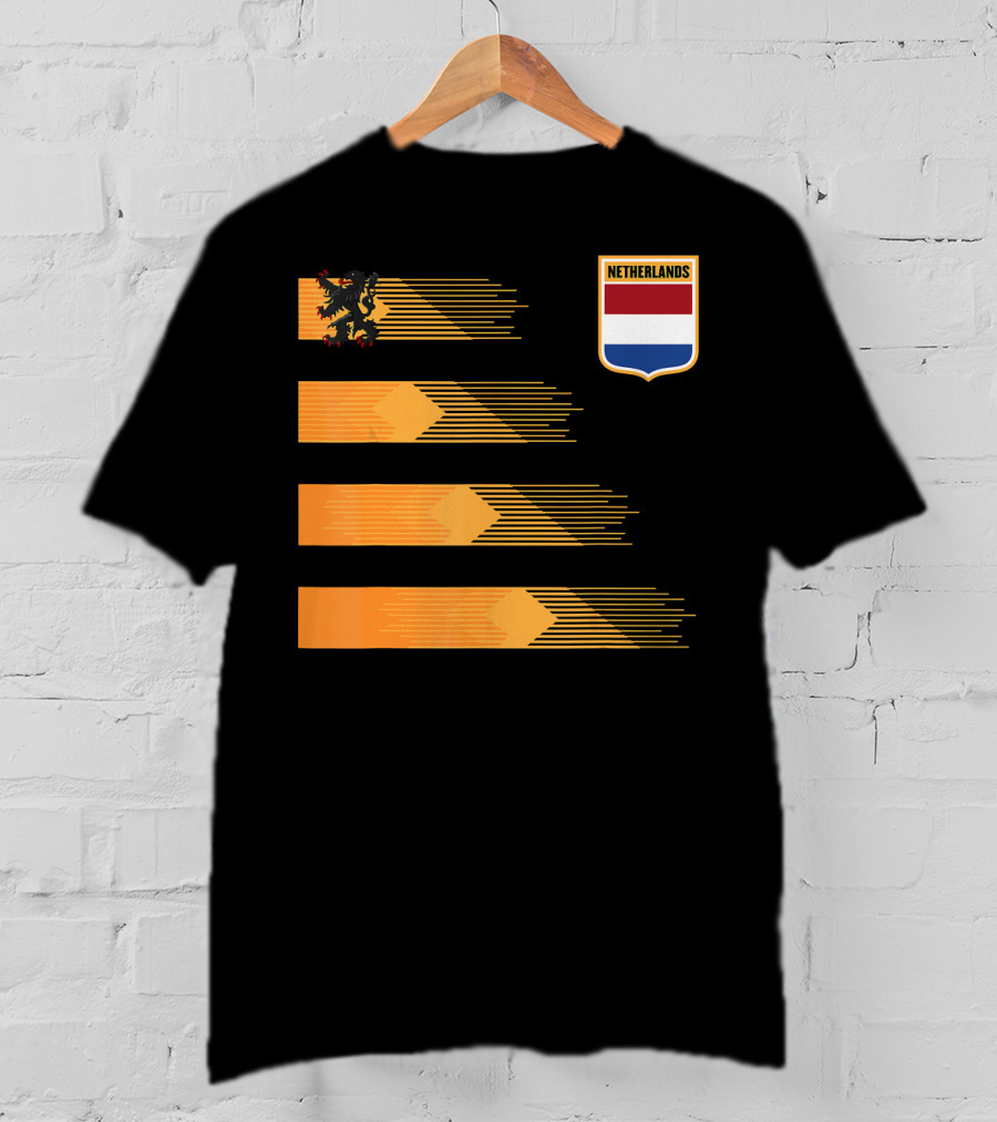 Women Men Netherlands Soccer Holla Lion Crest T-Shirt
