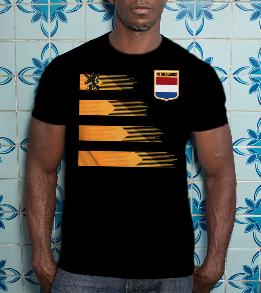 Women Men Netherlands Soccer Holla Lion Crest T-Shirt
