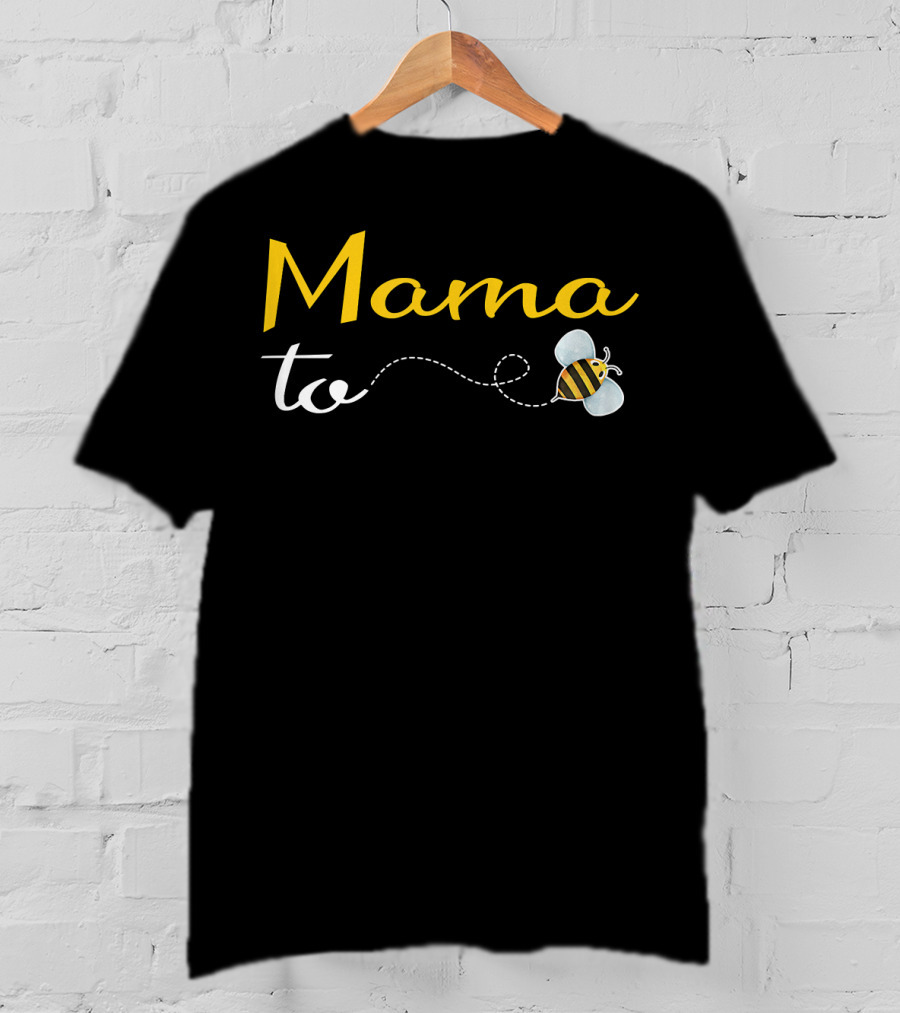 Mama To Bee Baby Shower Funny Mommy Bee-Themed T-Shirt