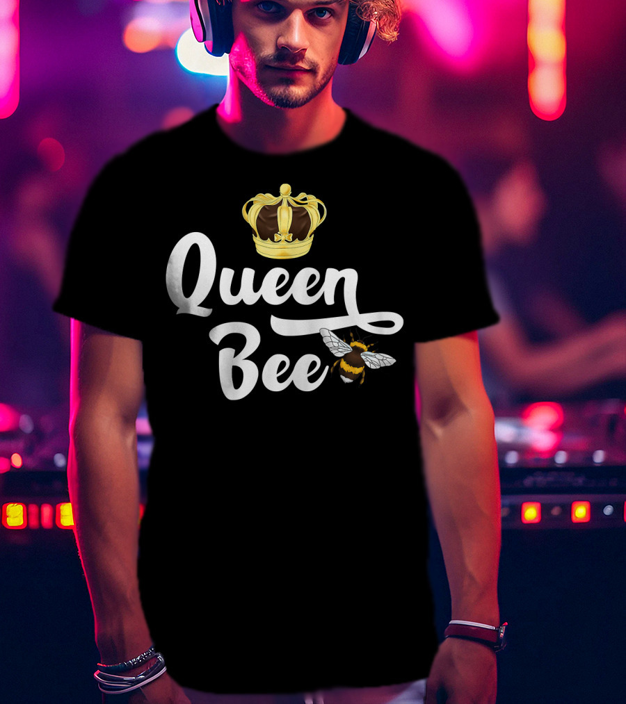 Queen Bee Mother's Crown And Bumblebee T-Shirt