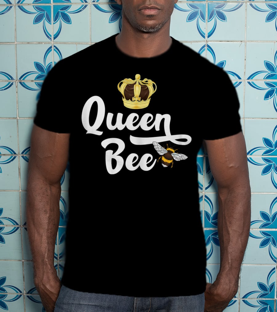 Queen Bee Mother's Crown And Bumblebee T-Shirt