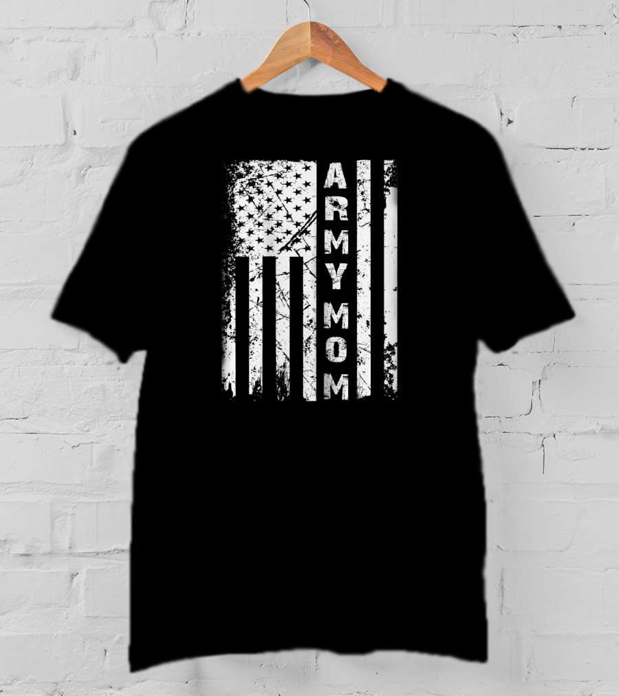 American Flag Army Mom T-Shirt