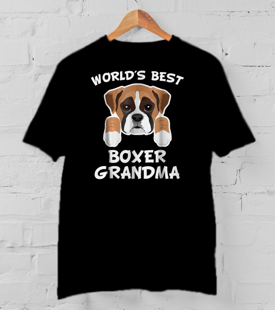 World's Best Boxer Grandma Dog T-Shirt