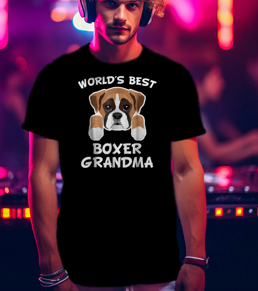 World's Best Boxer Grandma Dog T-Shirt