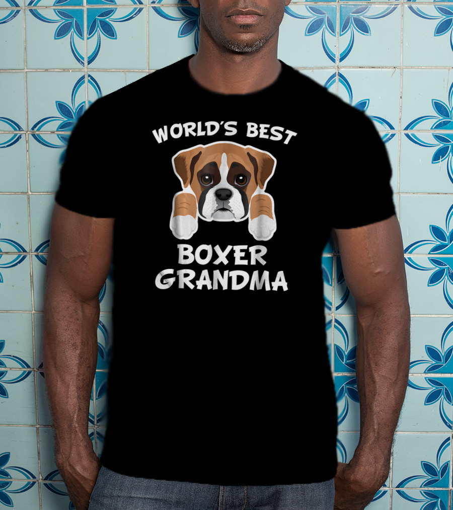 World's Best Boxer Grandma Dog T-Shirt