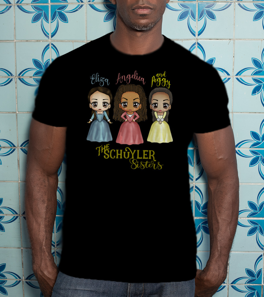 Eliza Angelica And Peggy The Schuyler Sisters Chibi Art By Mary T-Shirt