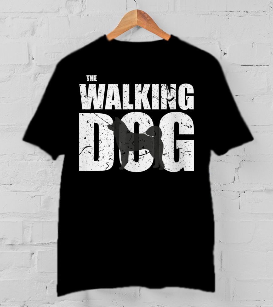 The Walking Dog Akita Dark Version Funny Cut T-Shirt