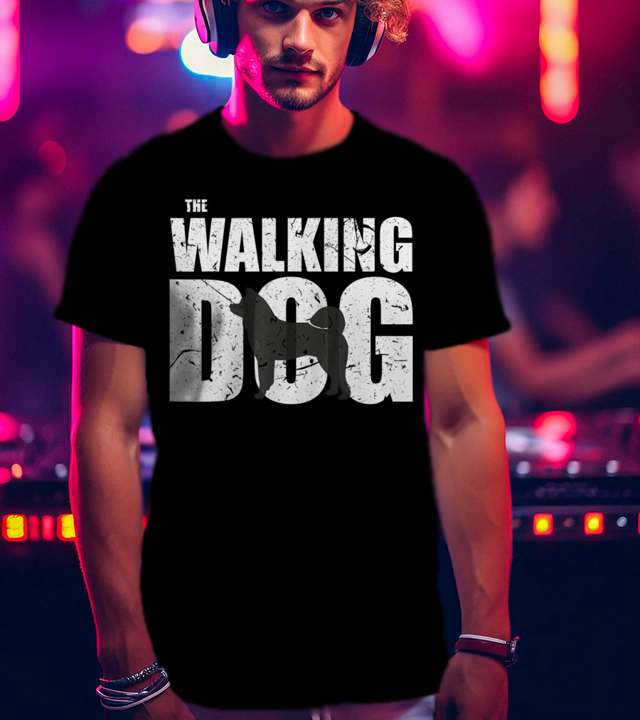 The Walking Dog Akita Dark Version Funny Cut T-Shirt