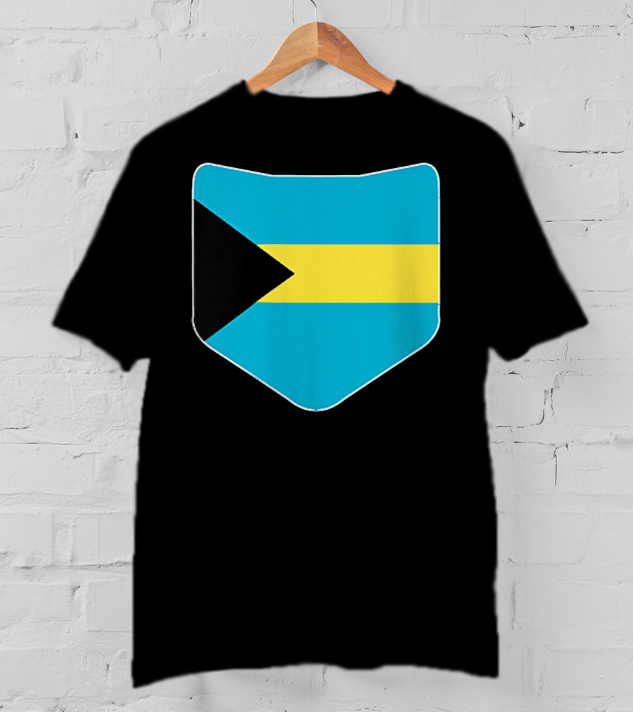 The Bahamas Flag Pocket Design With Bahami Branding T-Shirt