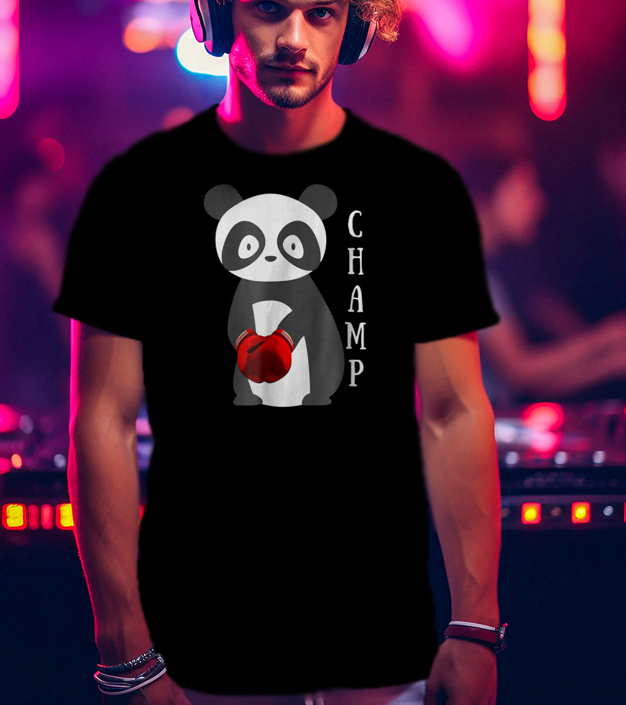 Champ Boxing Panda Animal T-Shirt