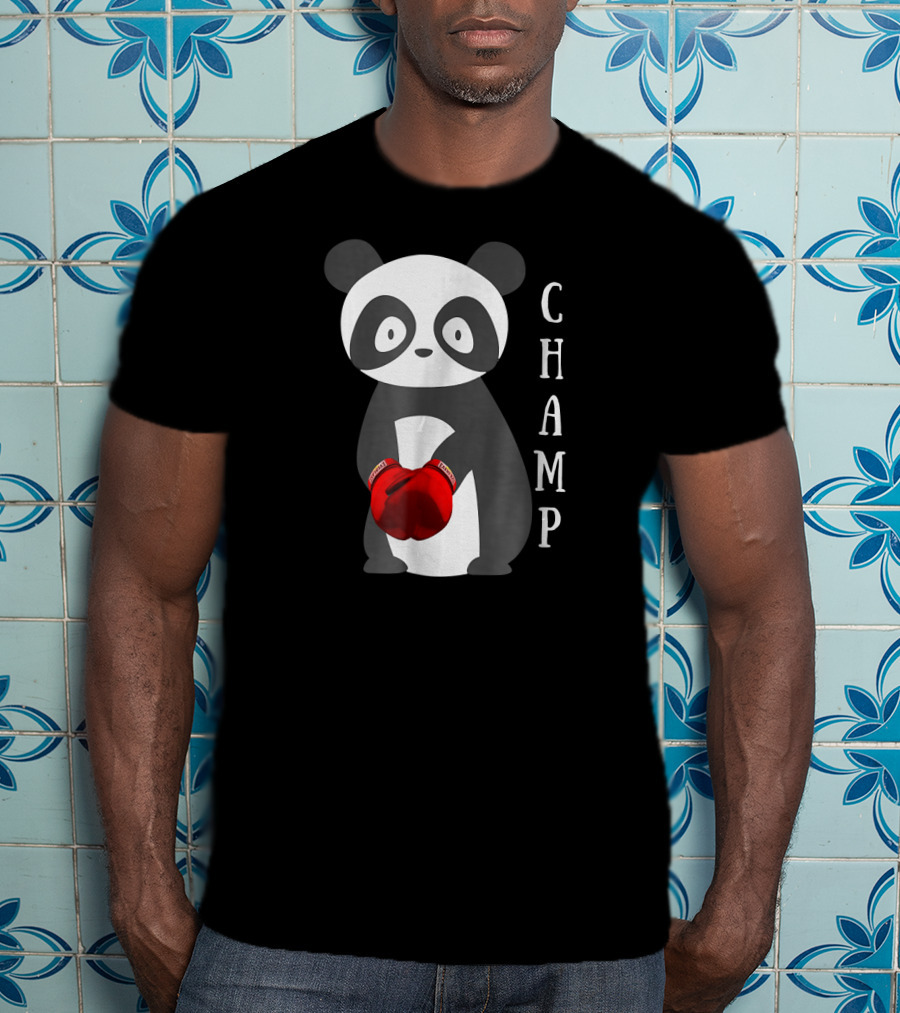 Champ Boxing Panda Animal T-Shirt