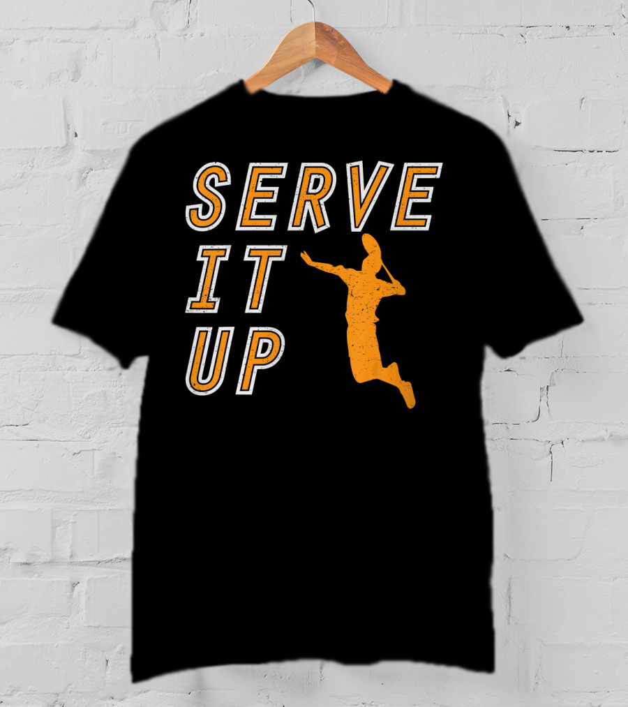 Serve It Up Badminton Summer Sports Player T-Shirt