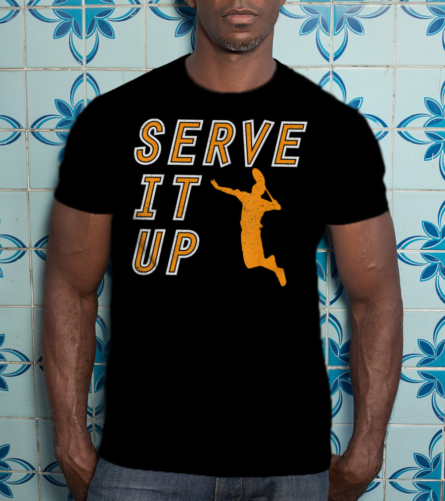 Serve It Up Badminton Summer Sports Player T-Shirt