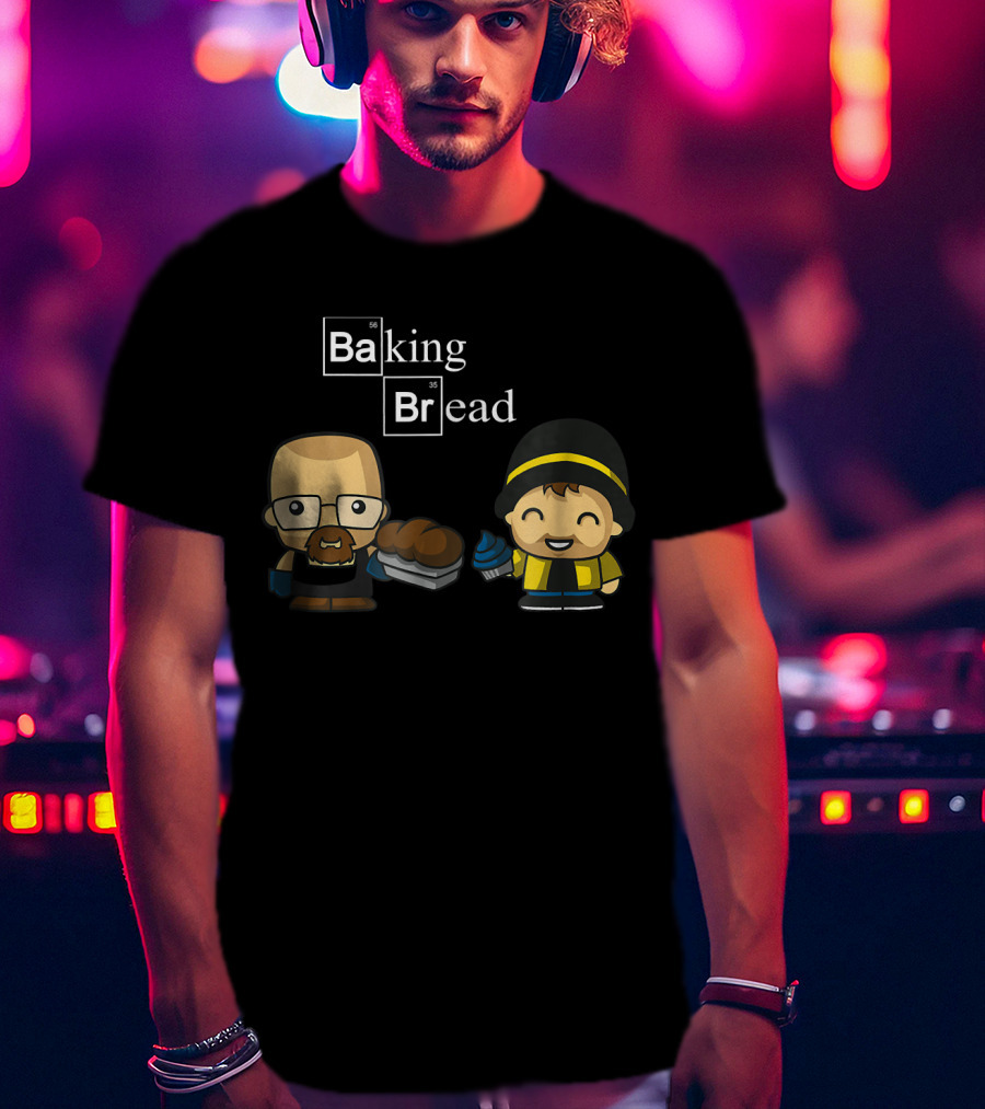 Baking Bread Funny Cartoon Characters T-Shirt