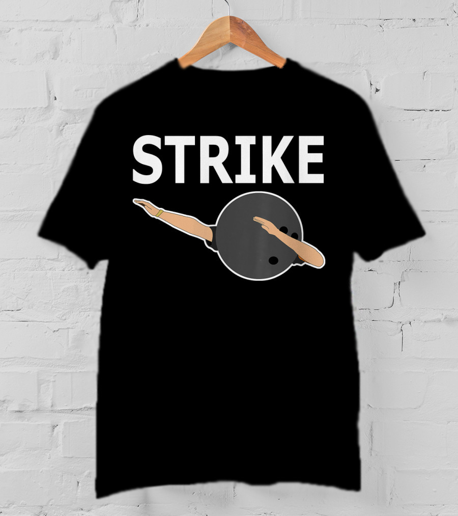 Strike Bowling Ball Dabbing Funny DAB T-Shirt