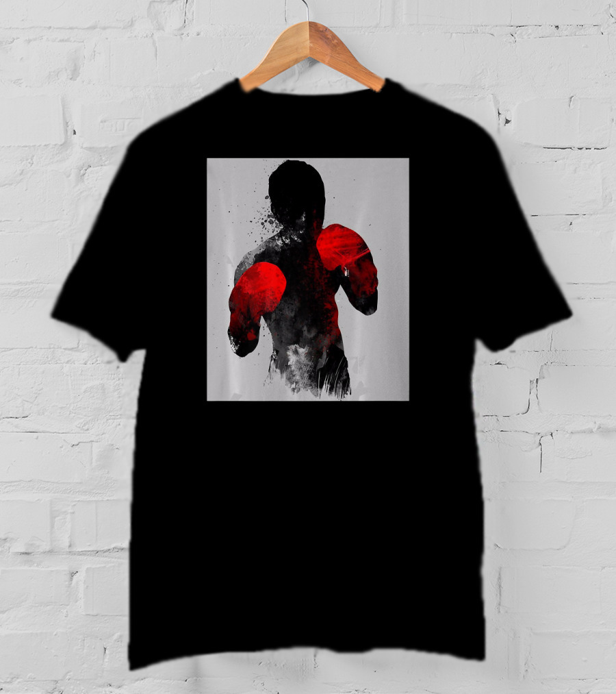 Striker Boxing Muay Thai Kickboxing MMA Red Gloves Fighter T-Shirt