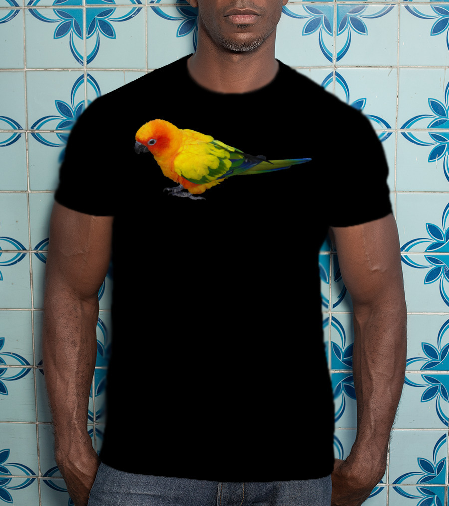 Sun Conure Colorful Parrot Bird Vibrant Tropical Plumage T-Shirt