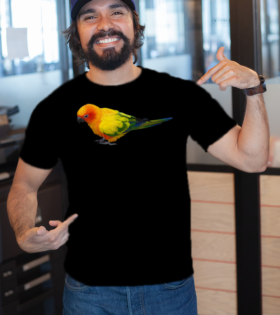 Sun Conure Colorful Parrot Bird Vibrant Tropical Plumage T-Shirt