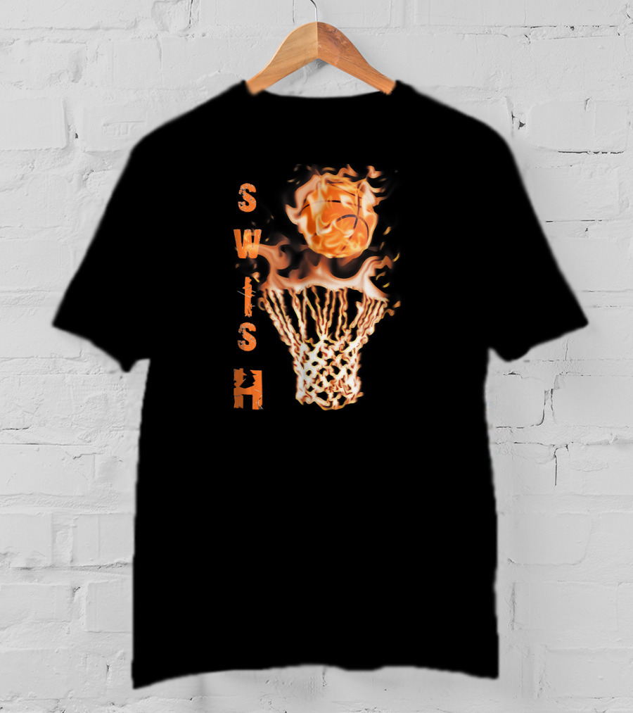Swish Basketball Flaming Dunk T-Shirt