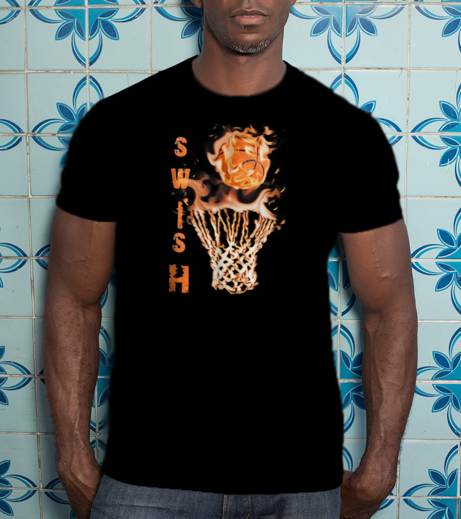 Swish Basketball Flaming Dunk T-Shirt