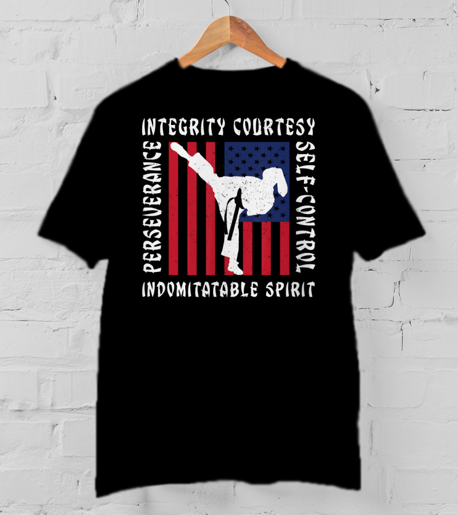 Integrity Courtesy Perseverance Self-Control Indomitable Spirit Taekwondo Martial Arts Tae Kwon Do Ko T-Shirt