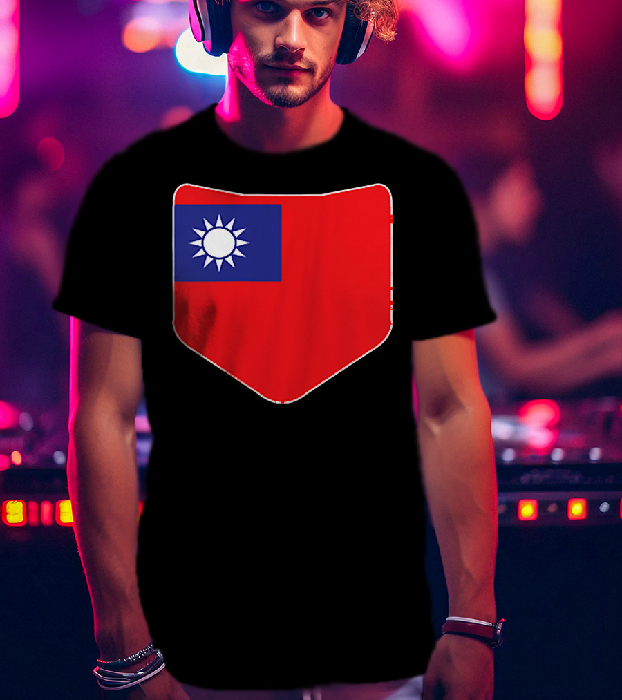 Taiwan Flag Pocket T-Shirt