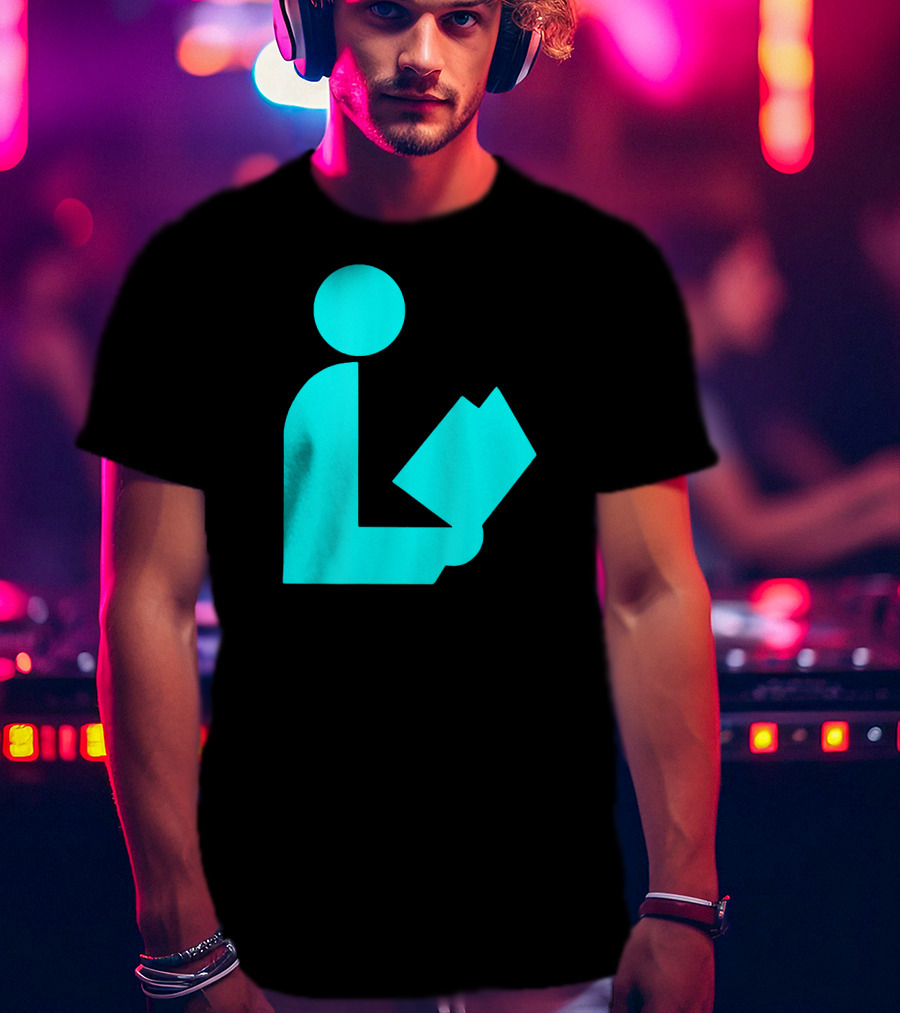 TealAqua Library Icon Road Sign Librarian Summer T-Shirt