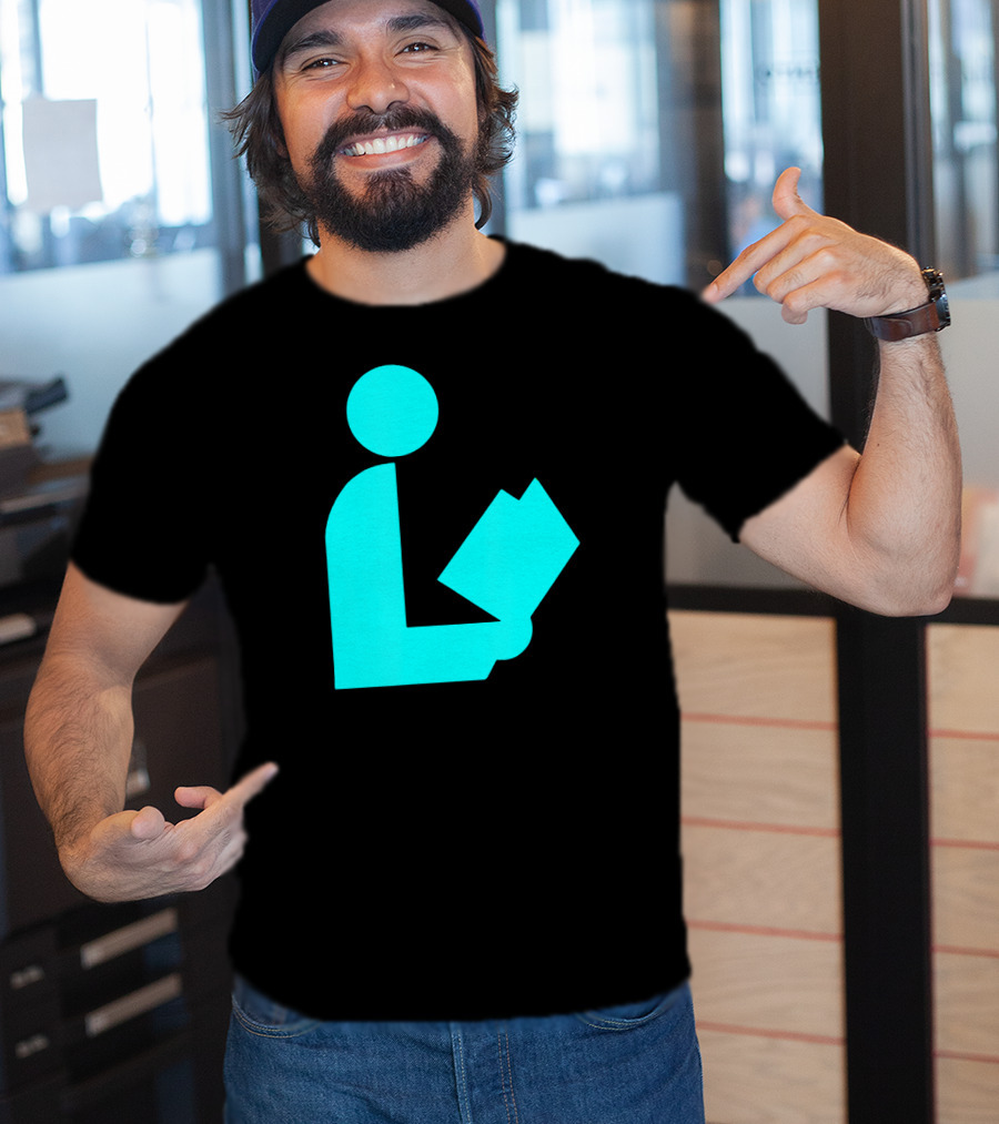 TealAqua Library Icon Road Sign Librarian Summer T-Shirt