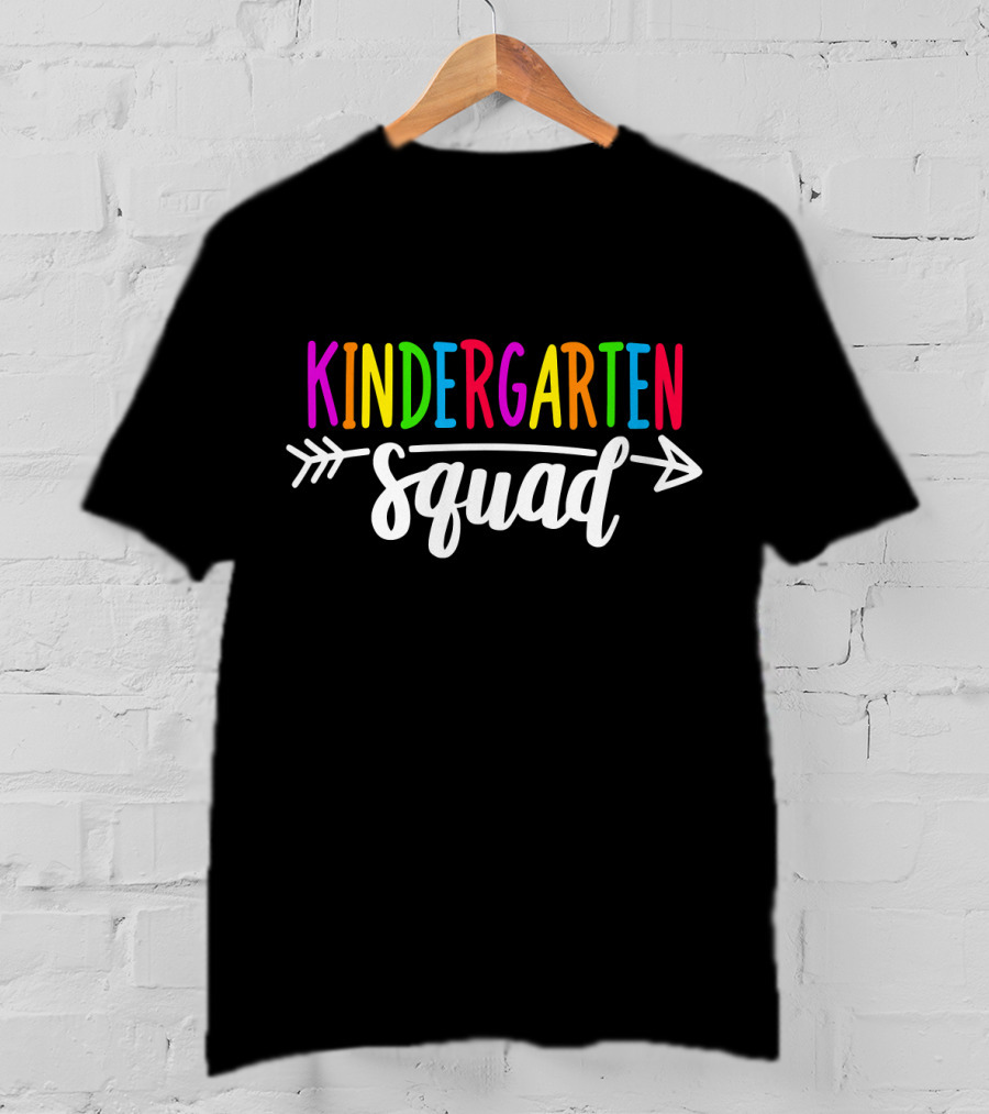 Kindergarten Squad Teacher Team Back T-Shirt