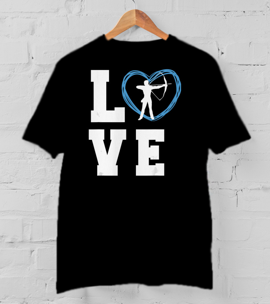 I LOVE ARCHERY Uncle Heart Arrow T-Shirt