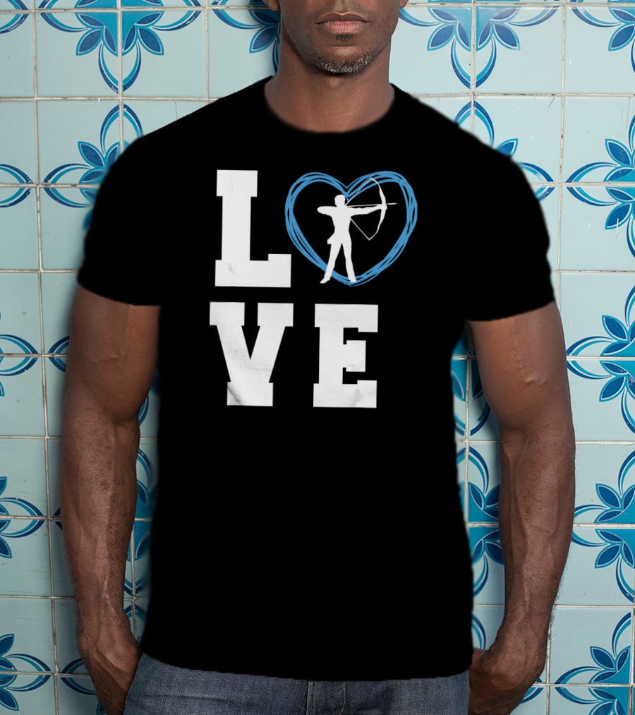 I LOVE ARCHERY Uncle Heart Arrow T-Shirt