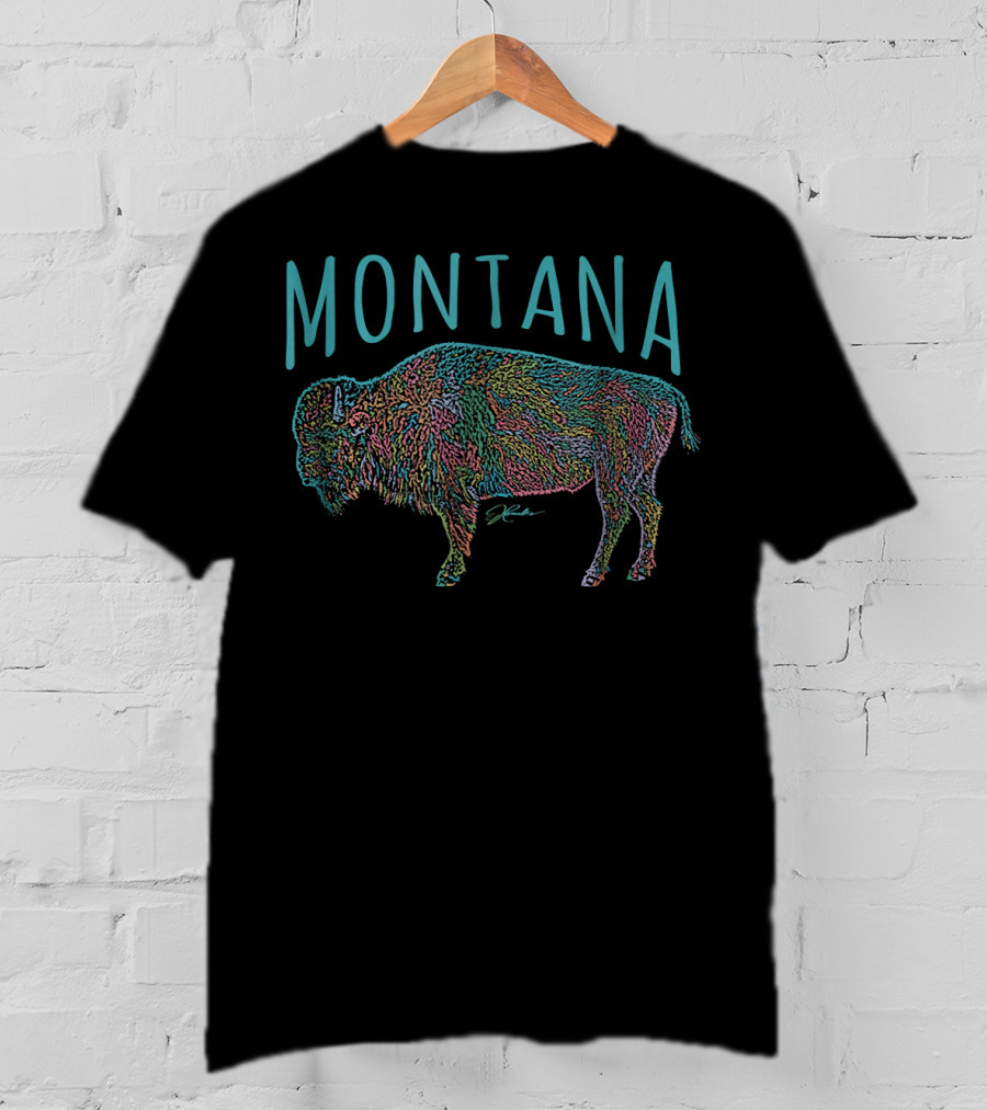 Montana JCombs Colorful Bison T-Shirt