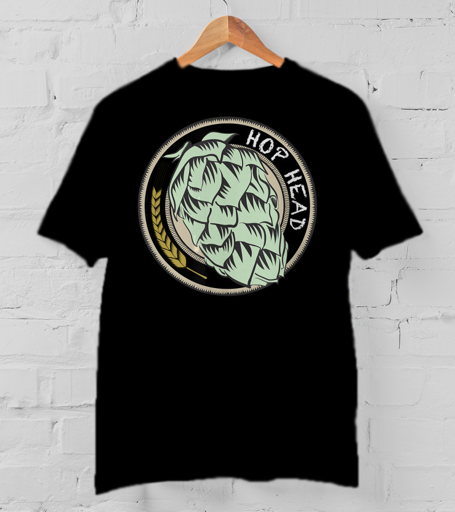 Hop Head IPA Craft Beer Snob Novelty Hop T-Shirt