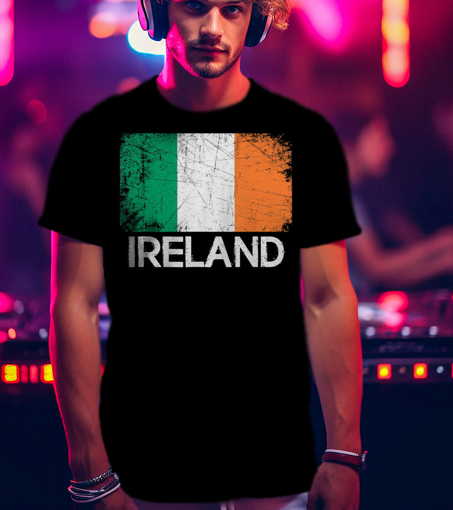 Ireland Irish Flag Vintage Made In Ireland T-Shirt
