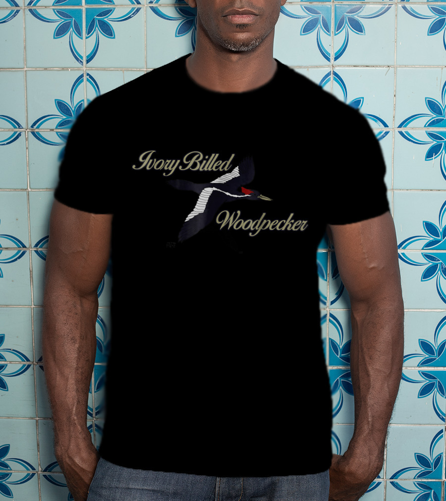 Ivory Billed Woodpecker Bird Flying T-Shirt