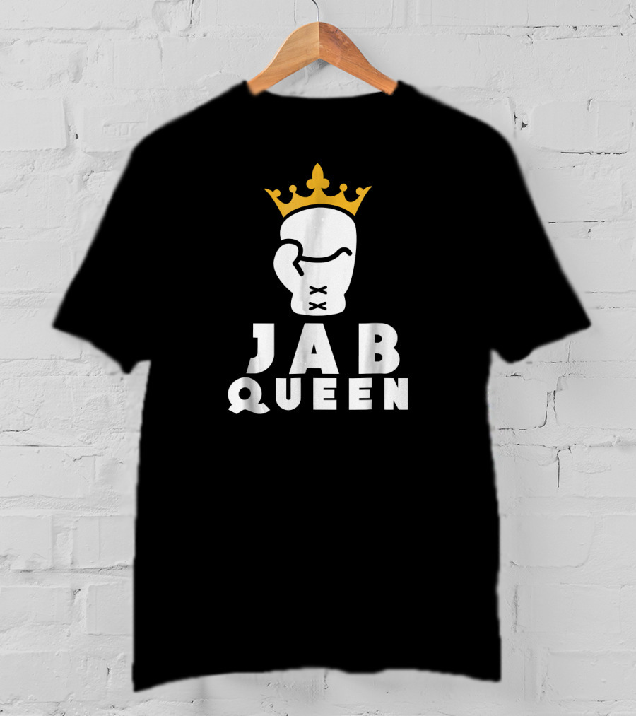 Jab Queen Boxing Glove With Crown Fun Boxing Boxer T-Shirt