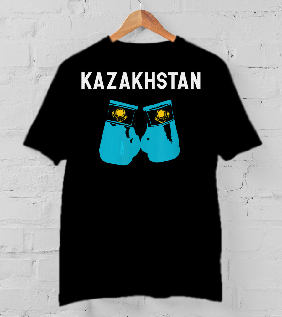 Kazakhstan Kazakh Boxing Gloves With National Emblem T-Shirt