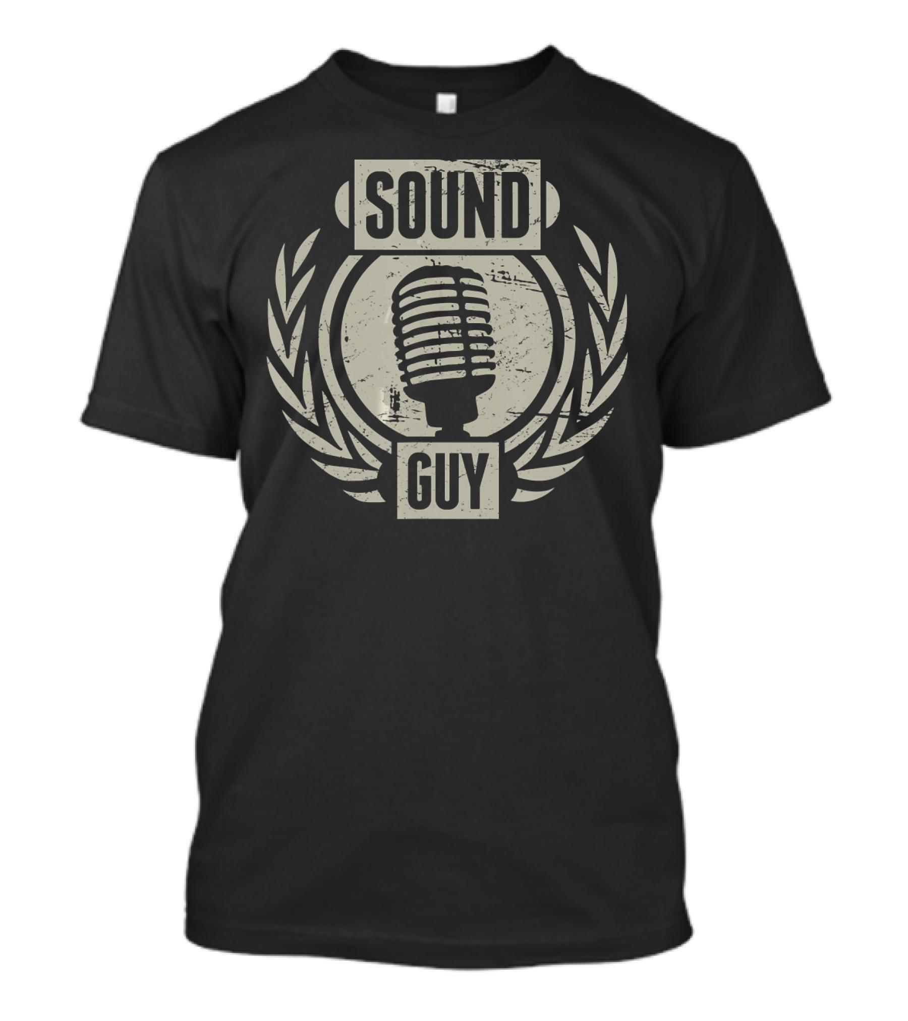 Audio Engineer Sound Guy Mic Laurel T-Shirt