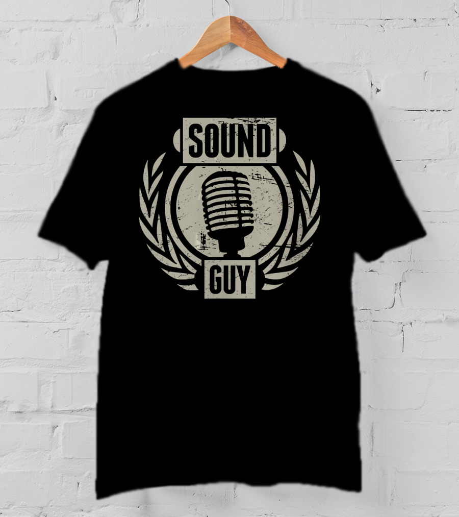 Audio Engineer Sound Guy Mic Laurel T-Shirt