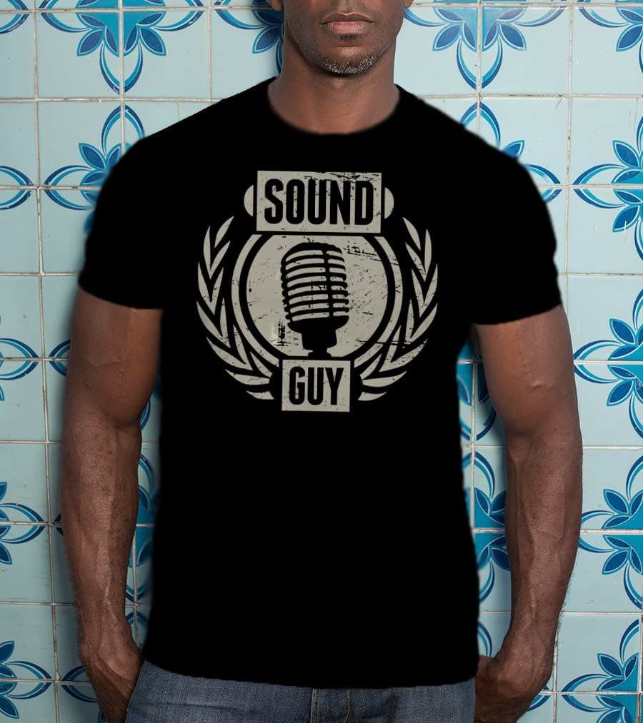 Audio Engineer Sound Guy Mic Laurel T-Shirt