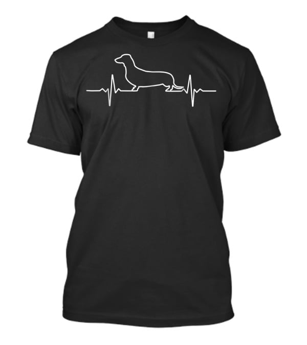 Awesome Dachshund Heartbeat Line T-Shirt