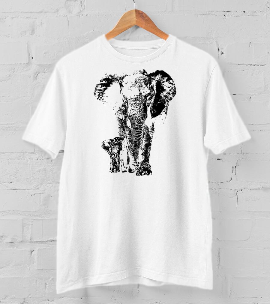 Elephant Animal Lover Save The Elephants Mother And Calf T-Shirt