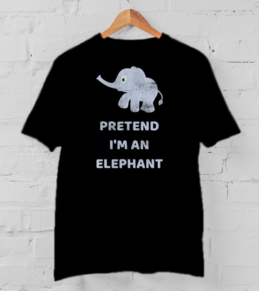 Pretend I'm An Elephant Lazy Halloween T-Shirt