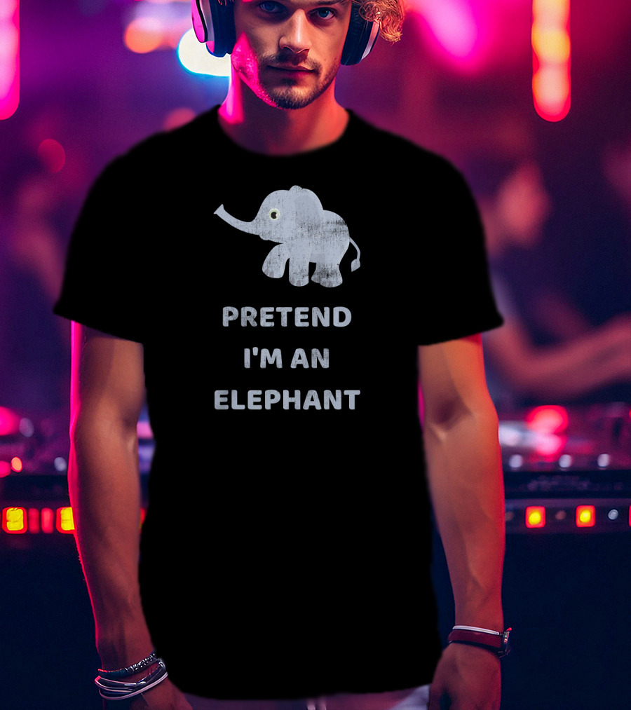 Pretend I'm An Elephant Lazy Halloween T-Shirt