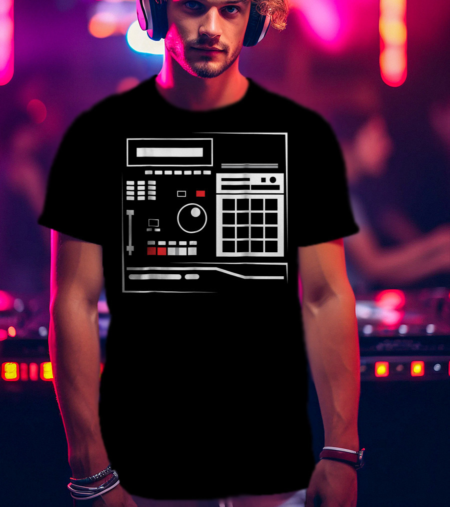Mens MPC Drum Sampler Hiphop Music Equipment T-Shirt