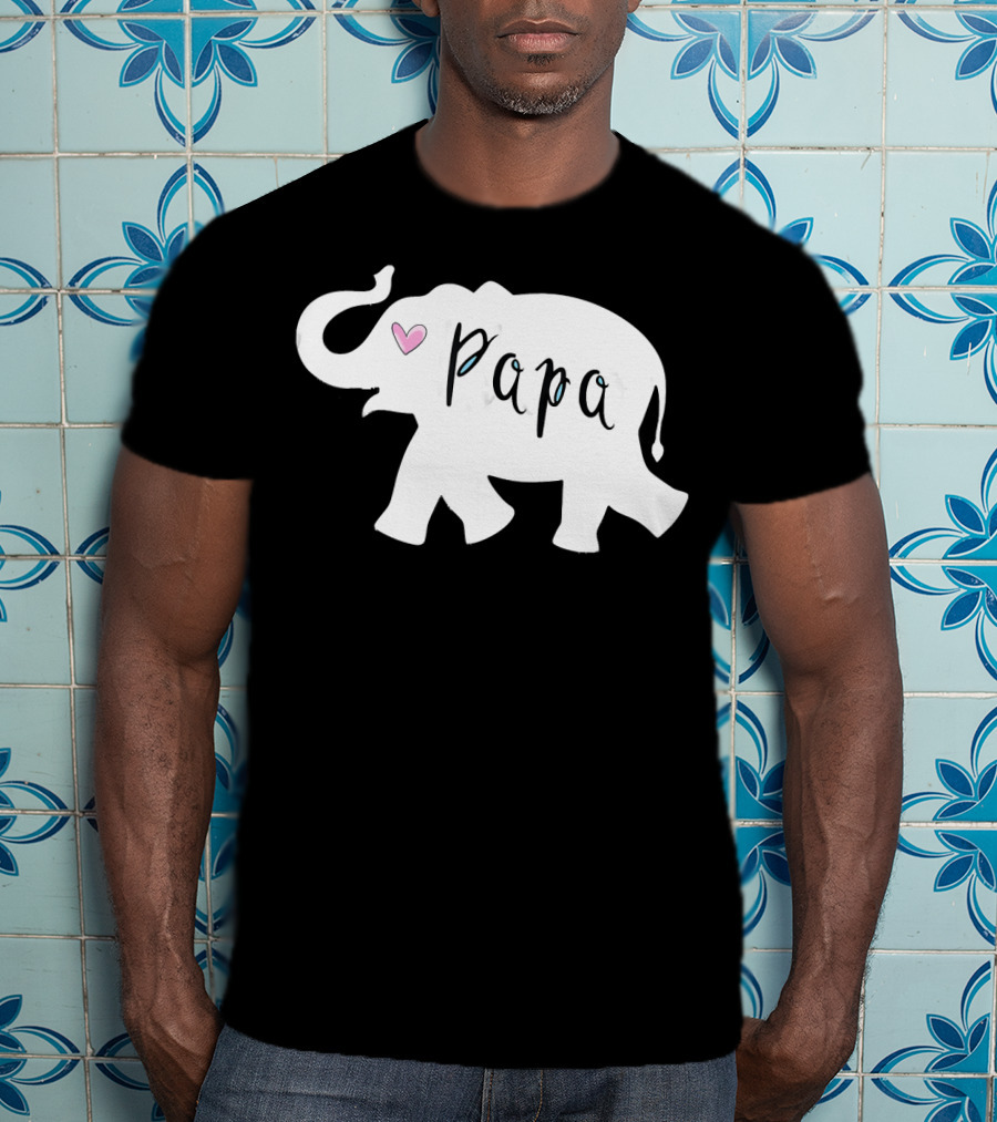 Papa Africa Elephant Father Men's T-Shirt