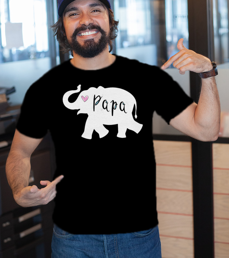 Papa Africa Elephant Father Men's T-Shirt