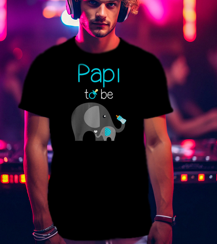 Papi To Be Elephant Baby Shower Mens T-Shirt