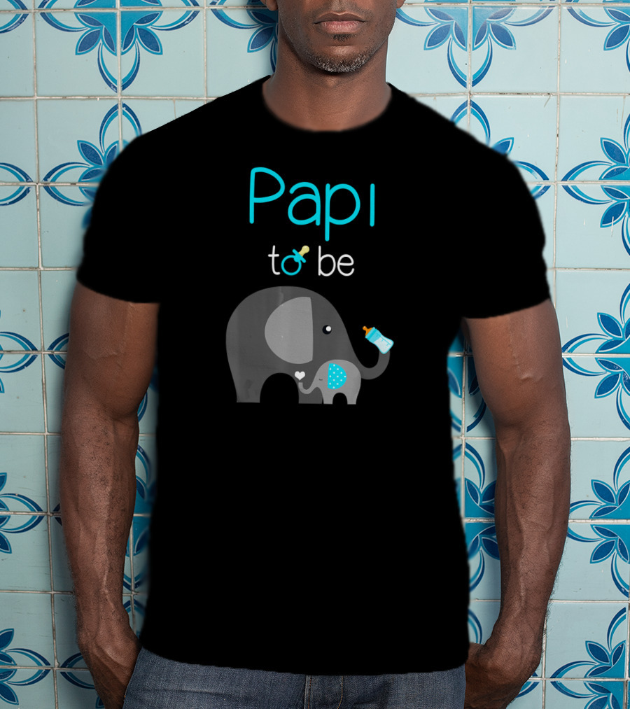 Papi To Be Elephant Baby Shower Mens T-Shirt